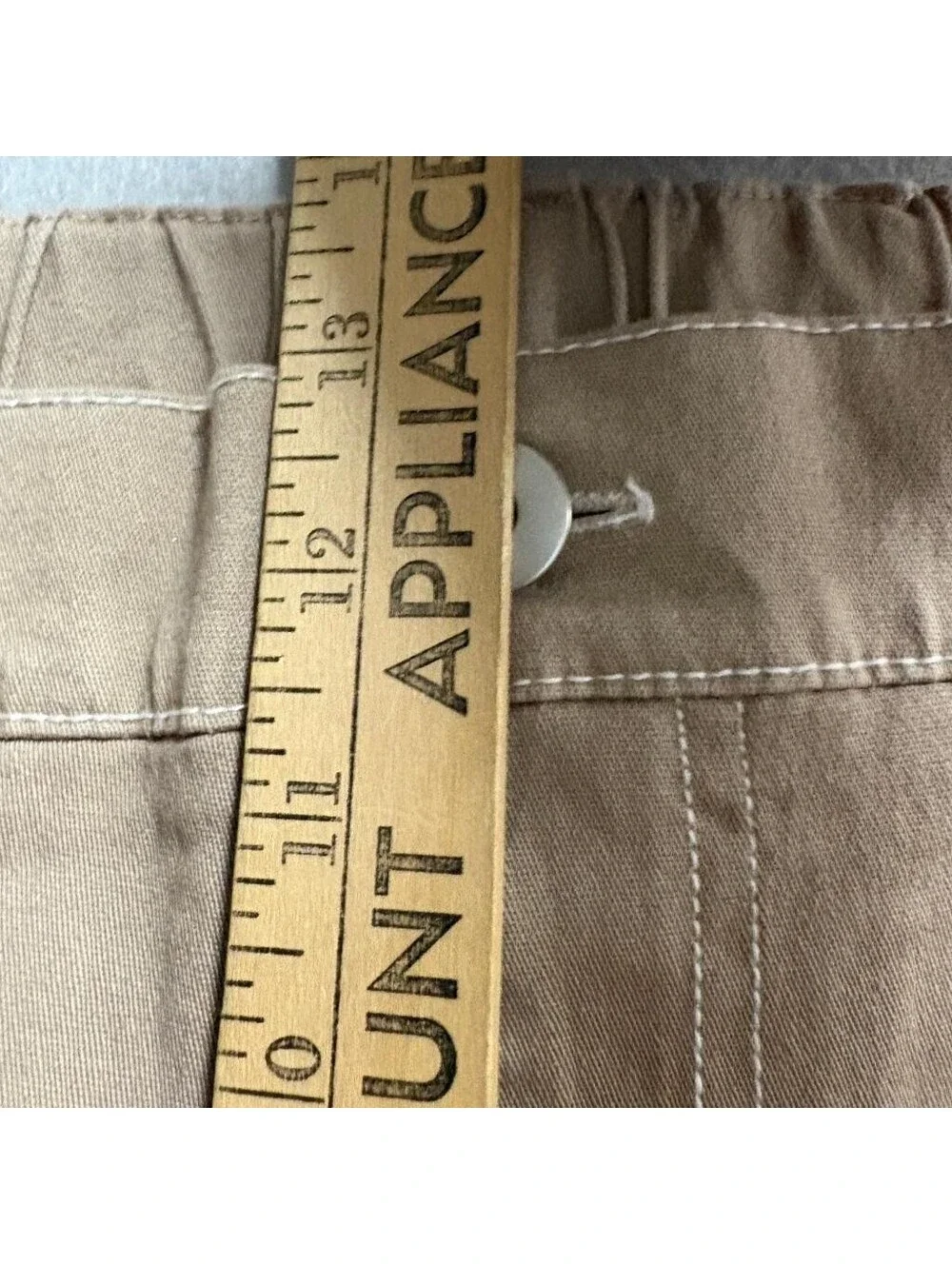 Orange Kiss Essentials Cargo Pants Womens XL Brown Cotton Stretch Wide Leg